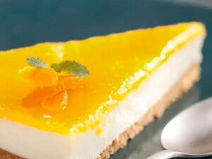 Pedaço de Torta Leve de Damasco