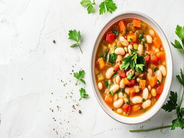 Sopa de feijão com legumes Sopa de feijão com legumes